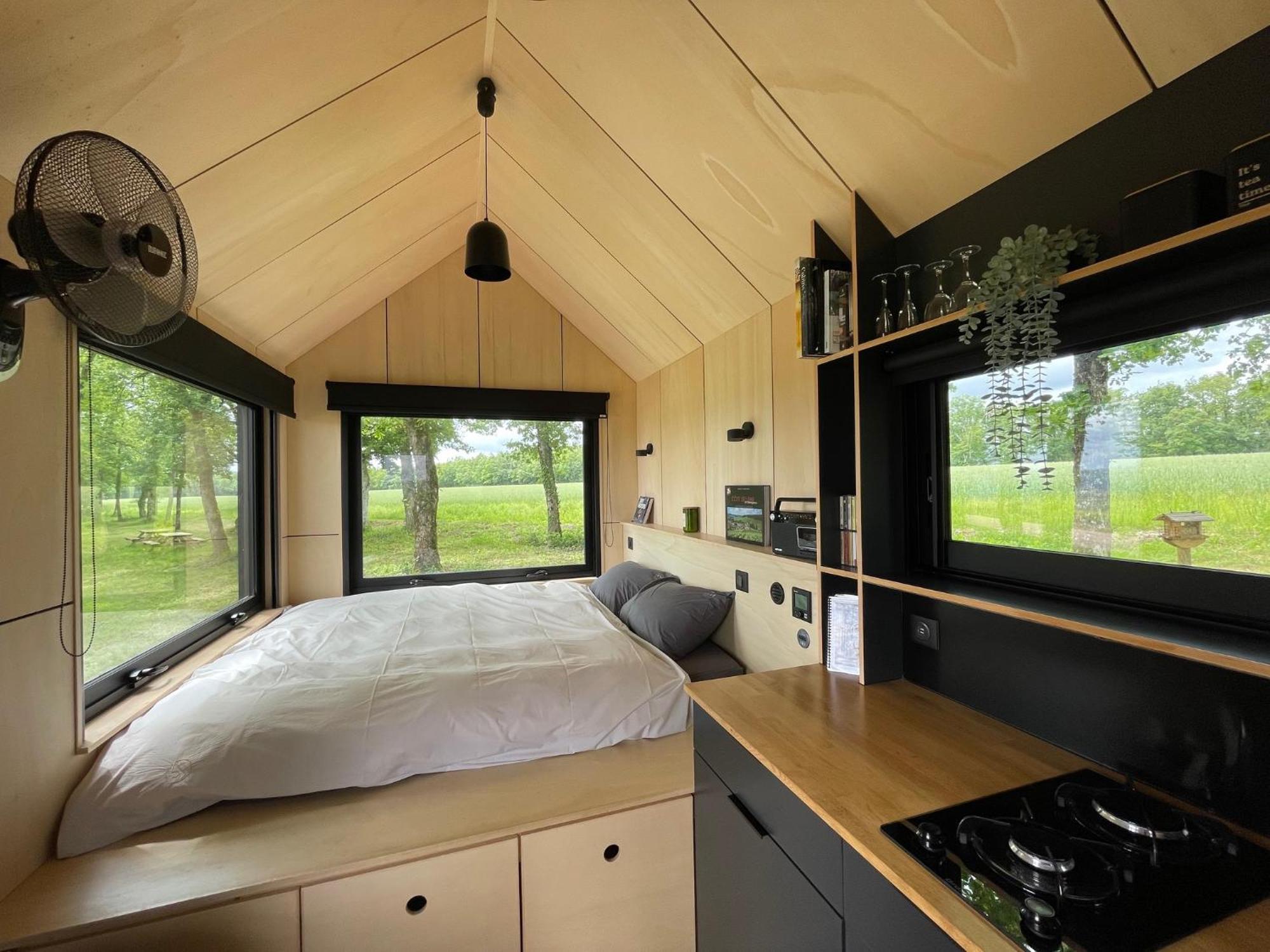L'Envolee Ecolodge, Tiny House Au Coeur Des Vignes Loches-sur-Ource Екстериор снимка